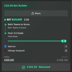 Community winning betslip from Immenso Tips