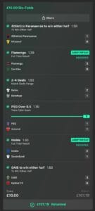 Community winning betslip from Immenso Tips