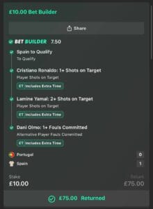 Community winning betslip from Immenso Tips