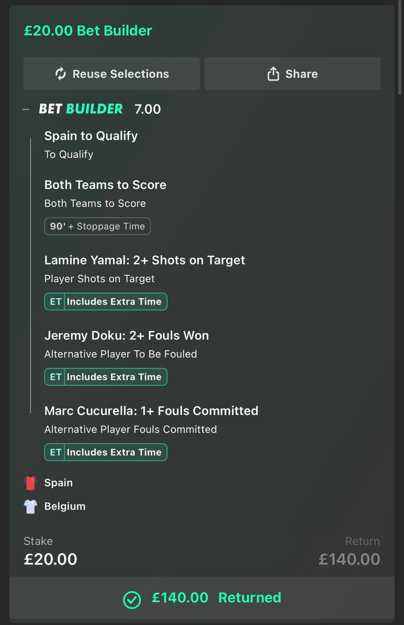 Winning betslip from Immenso Tips