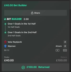 Winning betslip from Immenso Tips