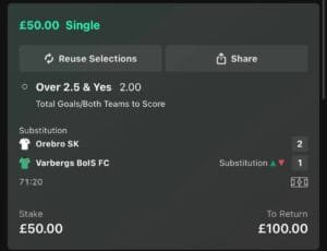 Winning betslip from Immenso Tips